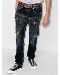 schwarze bestickte Jeans von True Religion