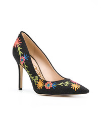 schwarze bestickte Pumps von Sam Edelman