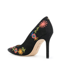 schwarze bestickte Pumps von Sam Edelman