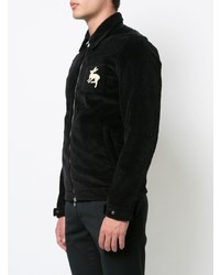 schwarze bestickte Shirtjacke von Maharishi