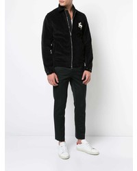 schwarze bestickte Shirtjacke von Maharishi