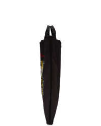 schwarze bestickte Shopper Tasche aus Segeltuch von Y-3