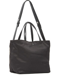 schwarze bestickte Shopper Tasche aus Segeltuch von Elizabeth and James