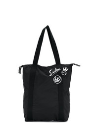 schwarze bestickte Shopper Tasche von McQ Alexander McQueen