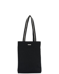 schwarze bestickte Shopper Tasche von Saint Laurent