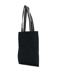 schwarze bestickte Shopper Tasche von Saint Laurent