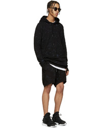 schwarze bestickte Shorts von 11 By Boris Bidjan Saberi