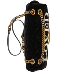 schwarze bestickte Taschen von Gucci