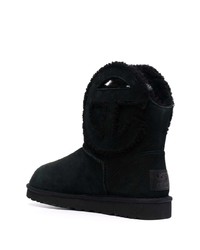 schwarze bestickte Ugg Stiefel von UGG