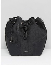 schwarze Beuteltasche von Calvin Klein