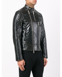 schwarze Bikerjacke von DSQUARED2