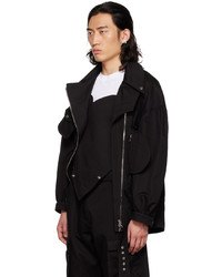 schwarze Bikerjacke von Simone Rocha