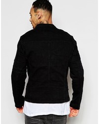 schwarze Bikerjacke von Asos