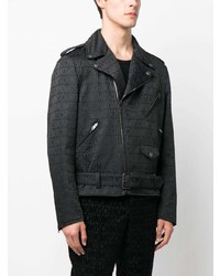 schwarze Bikerjacke von Moschino