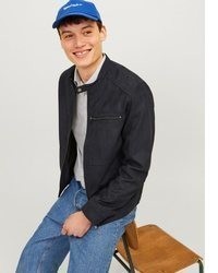 schwarze Bikerjacke von Jack & Jones