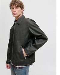schwarze Bikerjacke von Jack & Jones