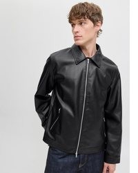 schwarze Bikerjacke von Jack & Jones