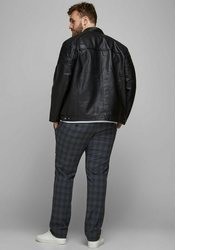 schwarze Bikerjacke von Jack & Jones PlusSize
