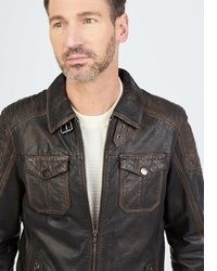 schwarze Bikerjacke von JCC