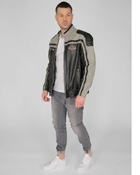 schwarze Bikerjacke von Mustang