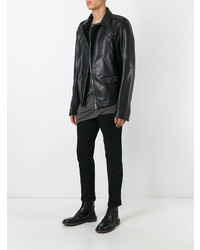 schwarze Bikerjacke von Rick Owens