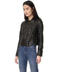 schwarze Bikerjacke von Free People