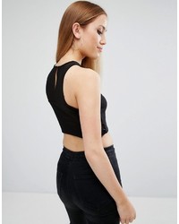 schwarze Bluse aus Netzstoff von Asos