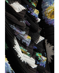 schwarze Bluse mit Blumenmuster von Kenzo