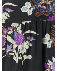 schwarze Bluse mit Blumenmuster von Isabel Marant