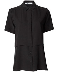 schwarze Bluse mit Knöpfen von Alexander Wang