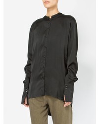 schwarze Bluse mit Knöpfen von Ilaria Nistri
