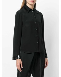 schwarze Bluse mit Knöpfen von Derek Lam