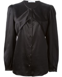 schwarze Bluse mit Knöpfen von Givenchy