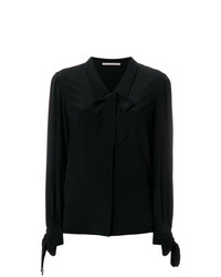 schwarze Bluse mit Knöpfen von Marco De Vincenzo