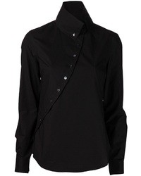 schwarze Bluse mit Knöpfen von McQ by Alexander McQueen