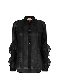 schwarze Bluse mit Knöpfen von N°21