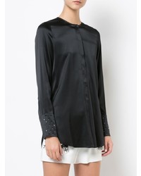 schwarze Bluse mit Knöpfen von Thomas Wylde