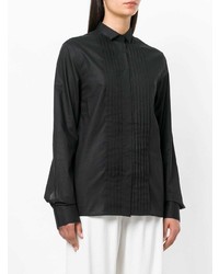 schwarze Bluse mit Knöpfen von Haider Ackermann