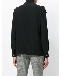 schwarze Bluse mit Knöpfen von Boutique Moschino