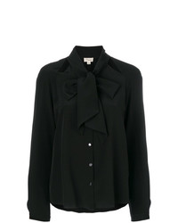schwarze Bluse mit Knöpfen von Temperley London