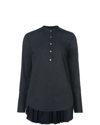 schwarze Bluse mit Knöpfen von Veronica Beard