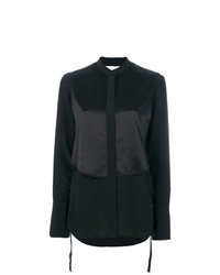 schwarze Bluse mit Knöpfen von Victoria Victoria Beckham