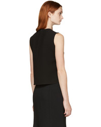 schwarze Bluse mit Lochstickerei von J.W.Anderson