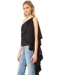 schwarze Bluse mit Rüschen von Style Mafia