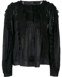 schwarze Bluse mit Rüschen von Isabel Marant