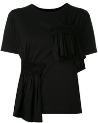 schwarze Bluse mit Rüschen von Simone Rocha