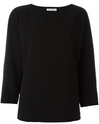 schwarze Bluse von Alberto Biani