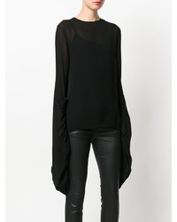 schwarze Bluse von Saint Laurent
