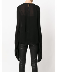 schwarze Bluse von Saint Laurent