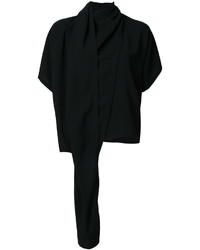 schwarze Bluse von Maison Margiela